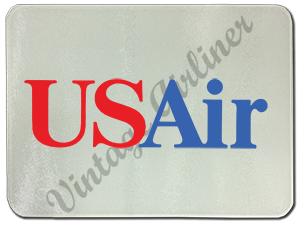 US Air 1978 Logo Glass Cutting Board