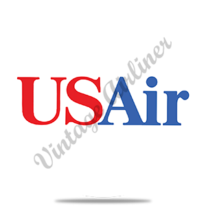 US Air Blue Logo Square Round Sandstone Coaster