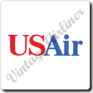 US Air Blue Logo Square Sandstone Coaster
