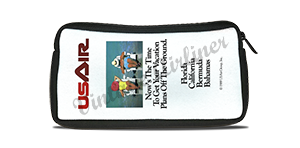 US Air 1980's Timetable Cover Travel Pouch