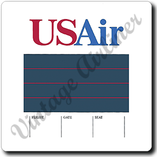 US Air Timetable Cover Square Sandstone Coaster