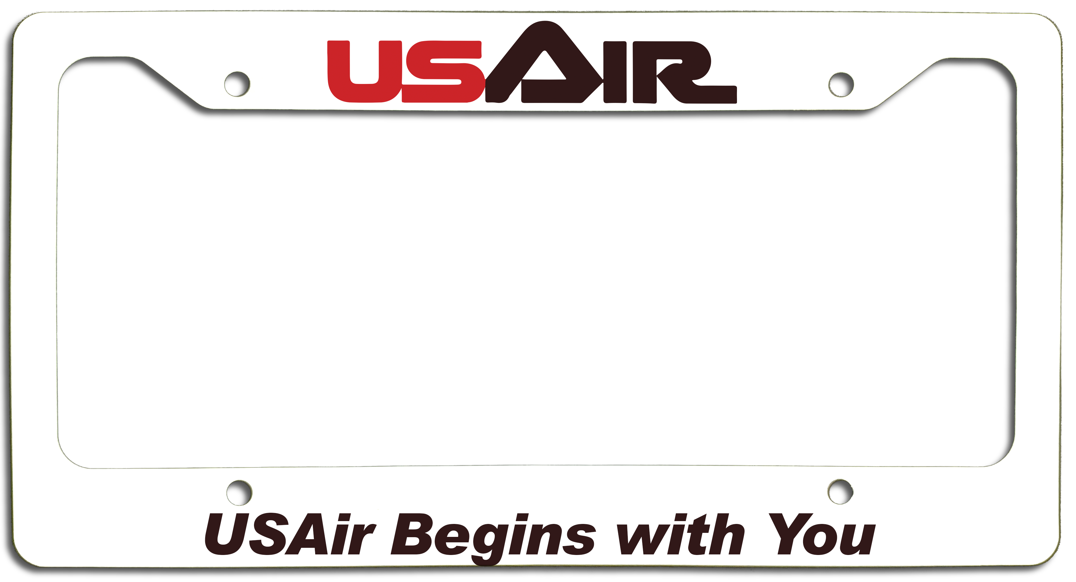 USAir - USAir Begins with You - License Plate Frame - First Logo