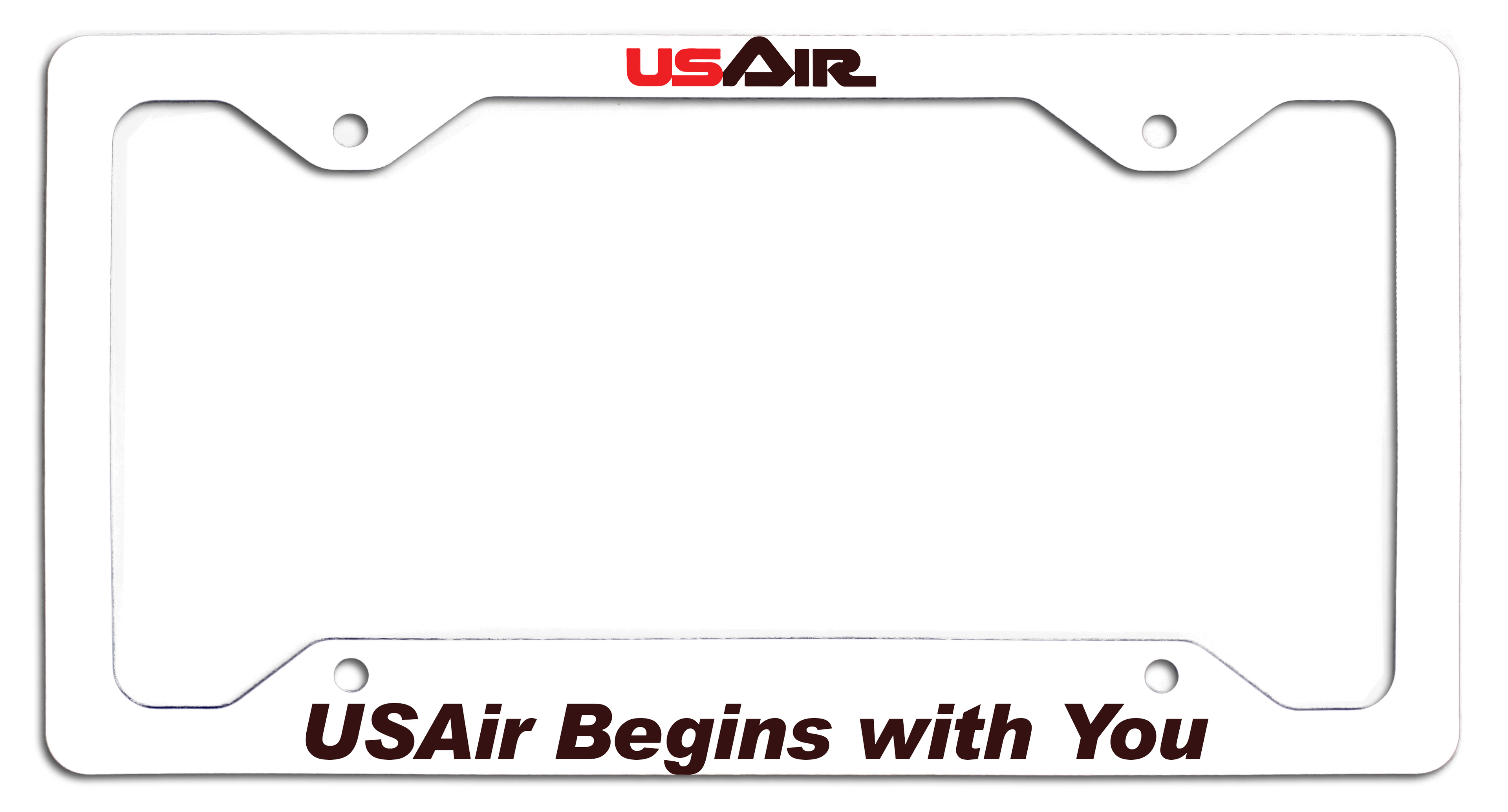 USAir - USAir Begins with You - License Plate Frame - First Logo