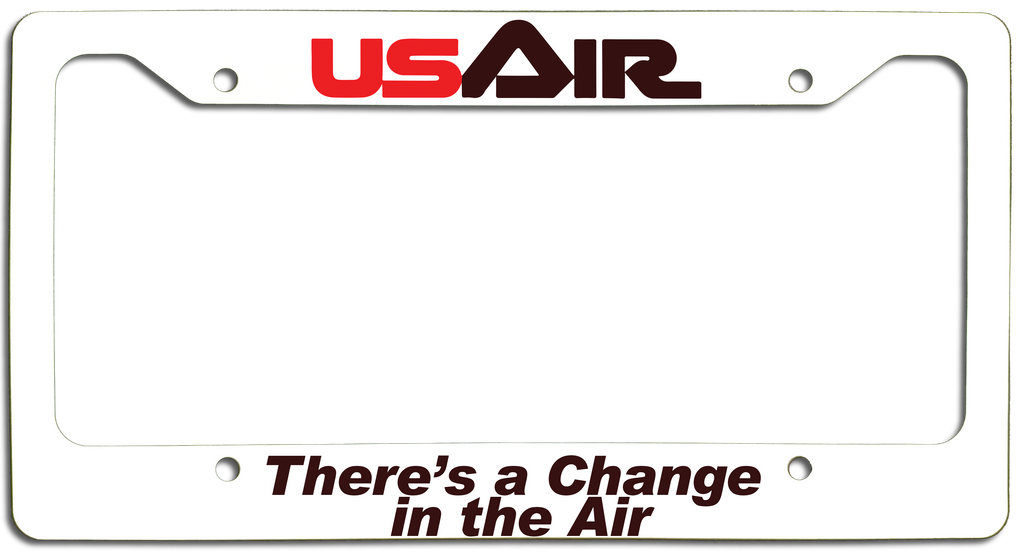 USAir - There's a Change in the Air - License Plate Frame - First Logo