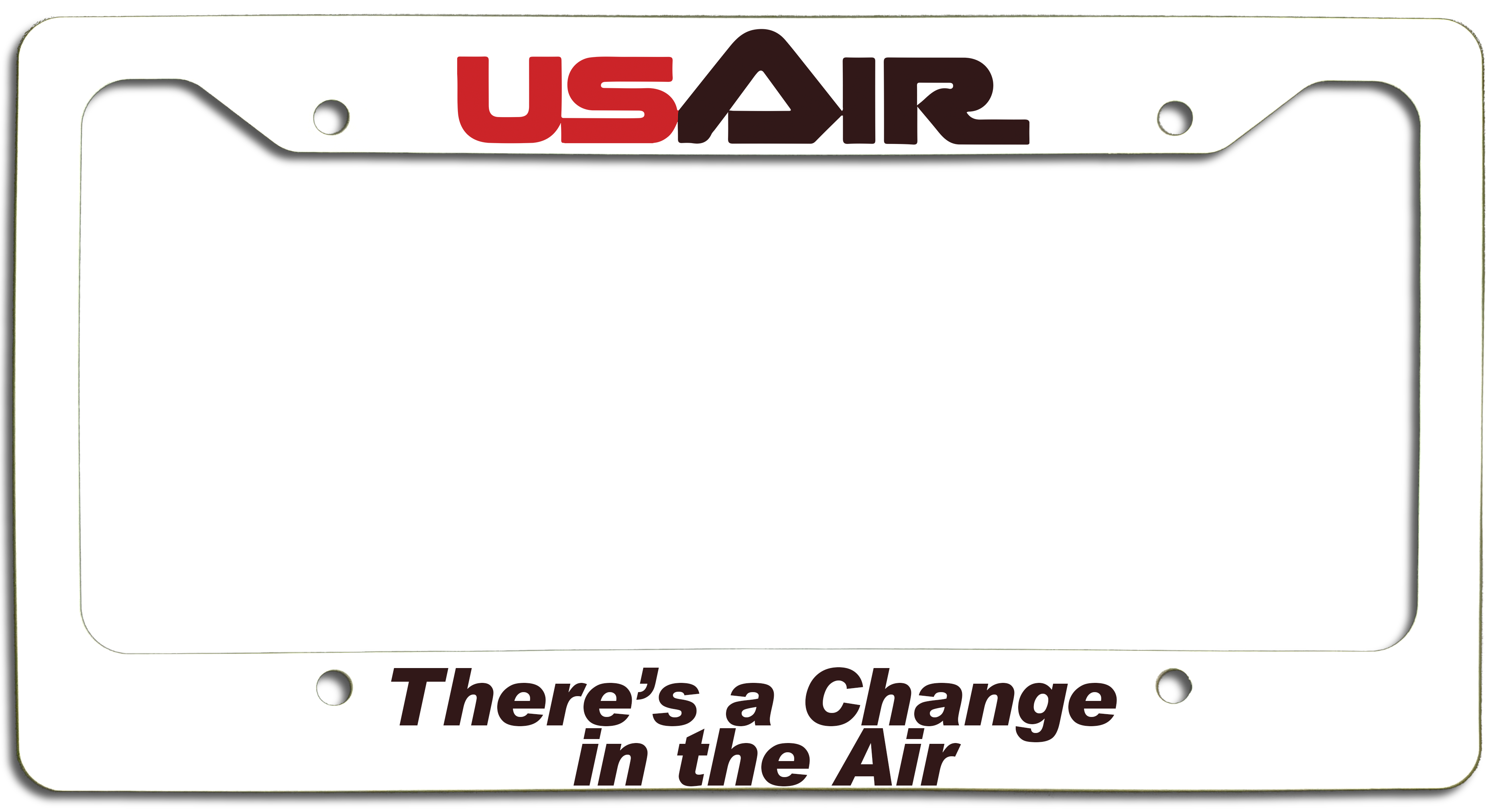 USAir - There's a Change in the Air - License Plate Frame - First Logo