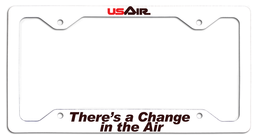 USAir - There's a Change in the Air - License Plate Frame - First Logo