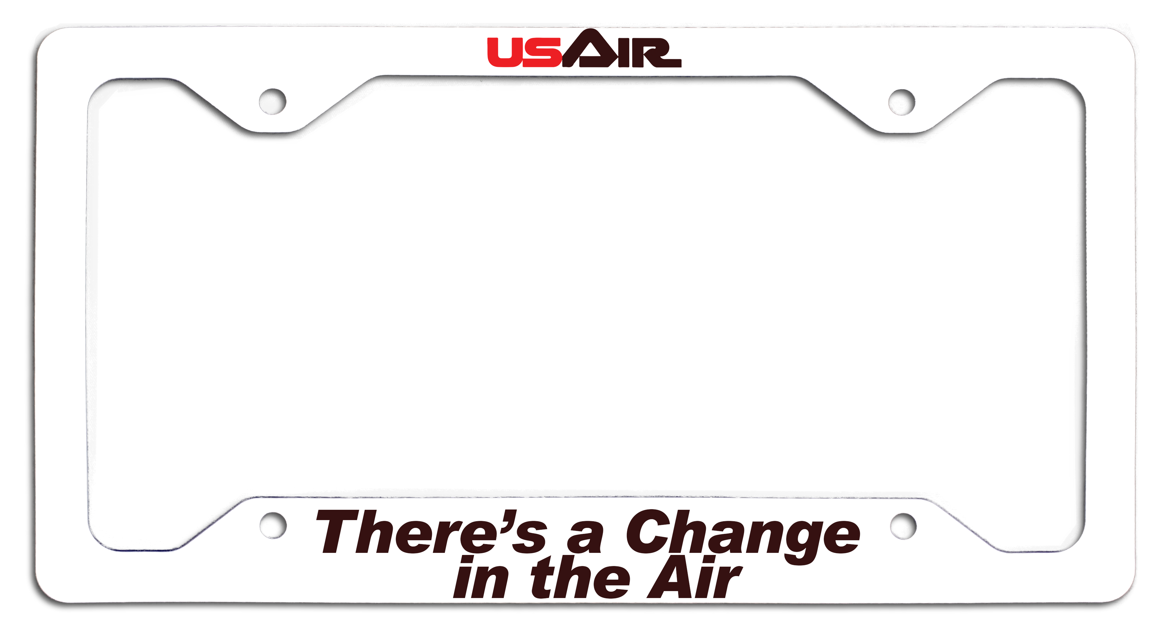 USAir - There's a Change in the Air - License Plate Frame - First Logo