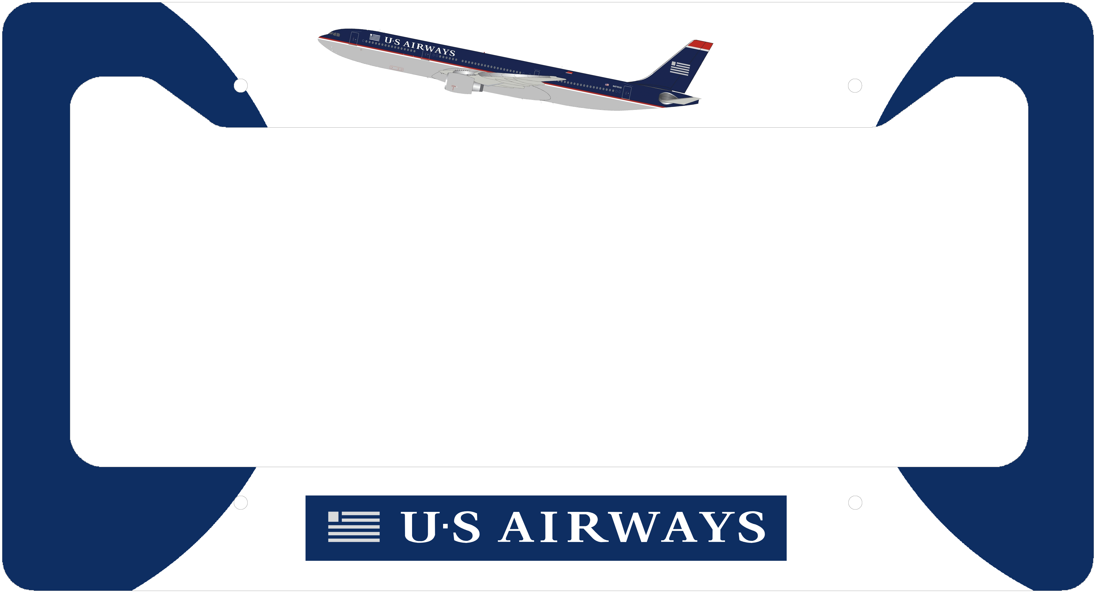 US Airways Livery - License Plate Thick Frame