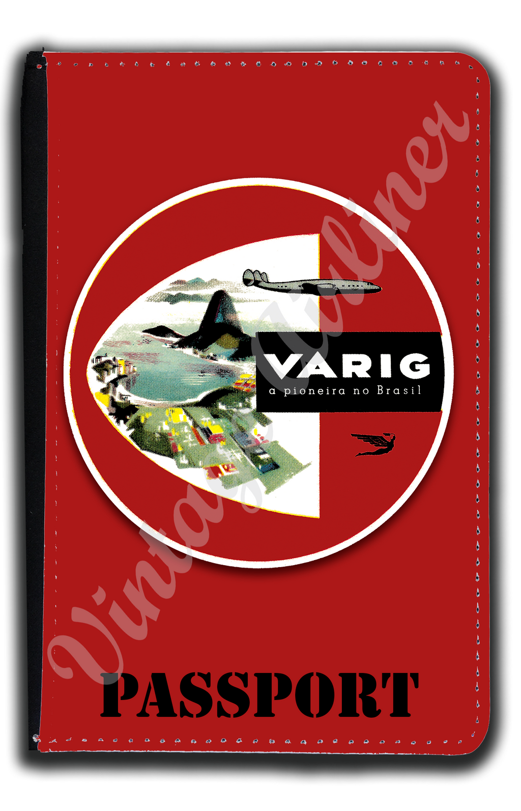 Varig Airlines Vintage Bag Sticker Passport Case