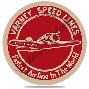 Varney Speed Lines Bag Sticker Round Sandstone Coaster