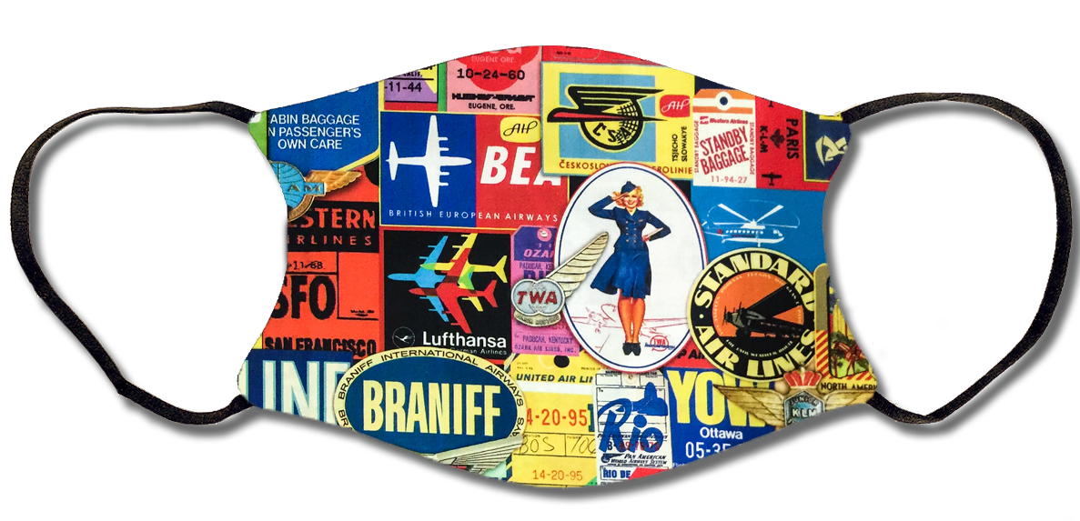 Vintage Airlines Face Mask