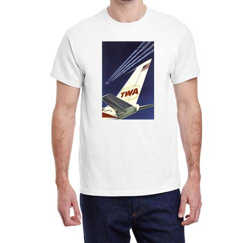TWA Globe Airplane Tail T-shirt