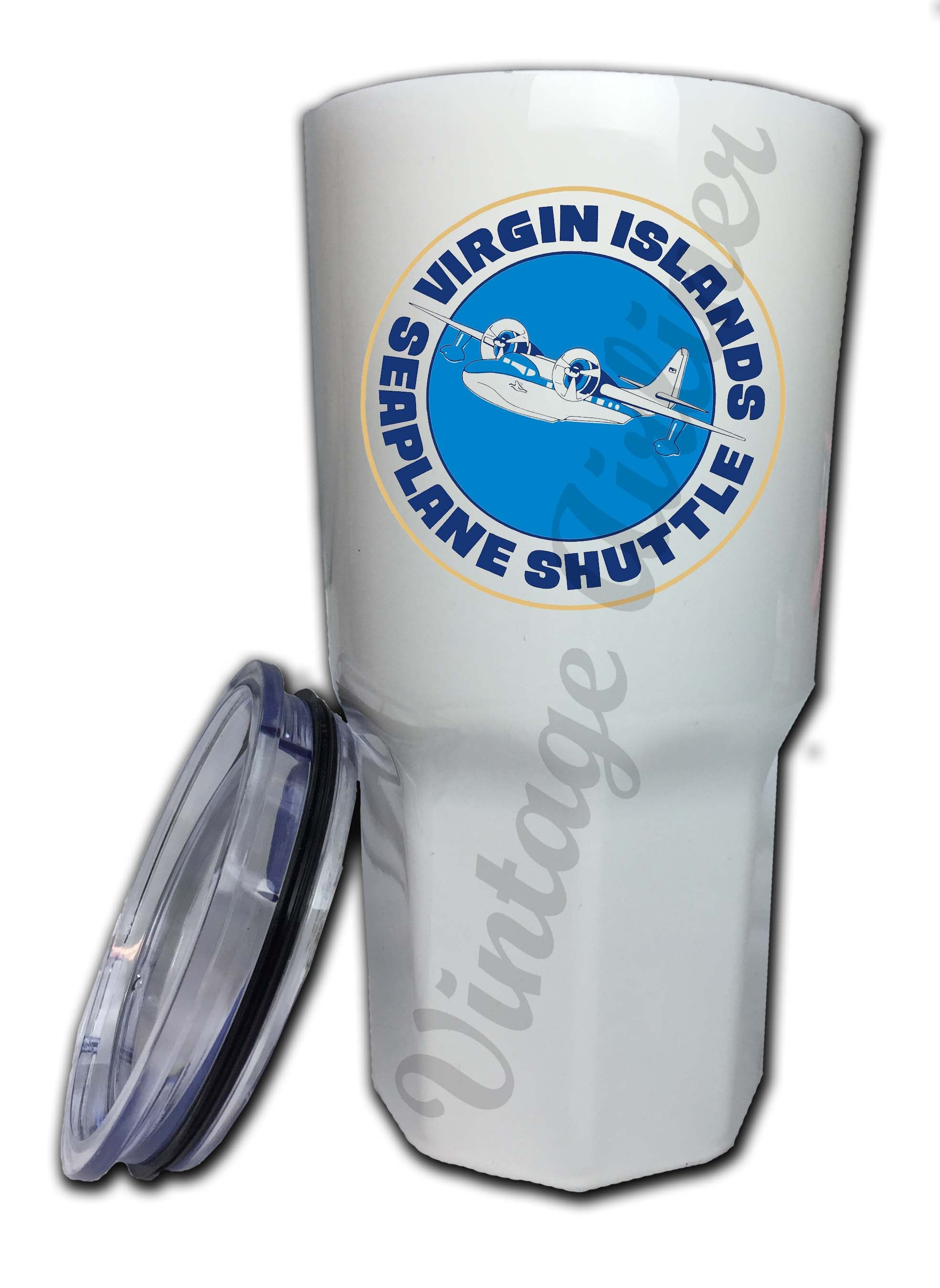 Virgin Island Seaplane Shuttle Bag Sticker Tumbler