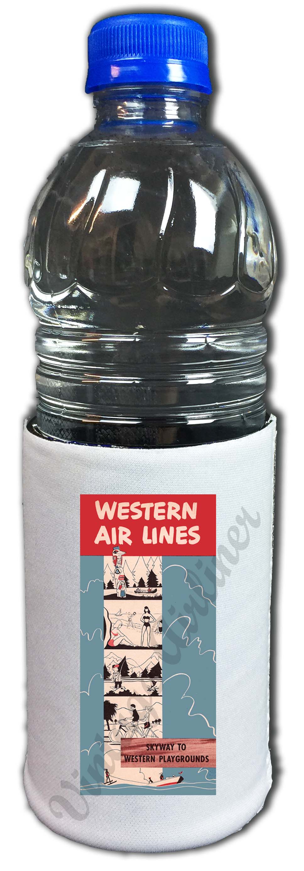 Western Airlines Skyway To Western Playgrounds Beverage Wrap