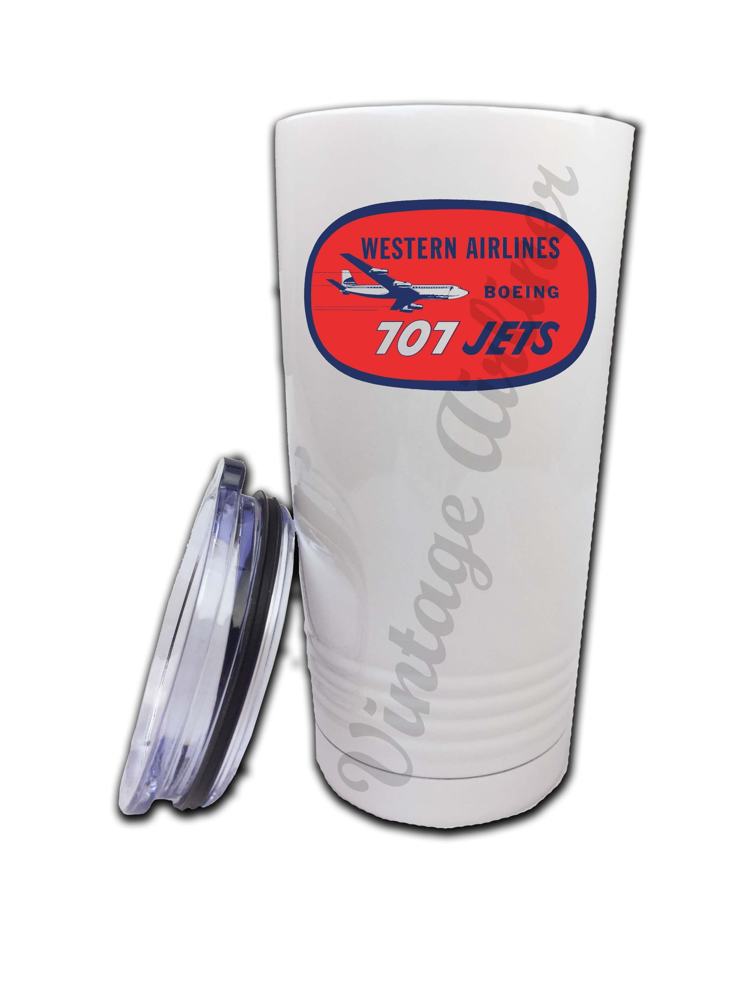 Western Airlines 707 Vintage Bag Sticker Tumbler