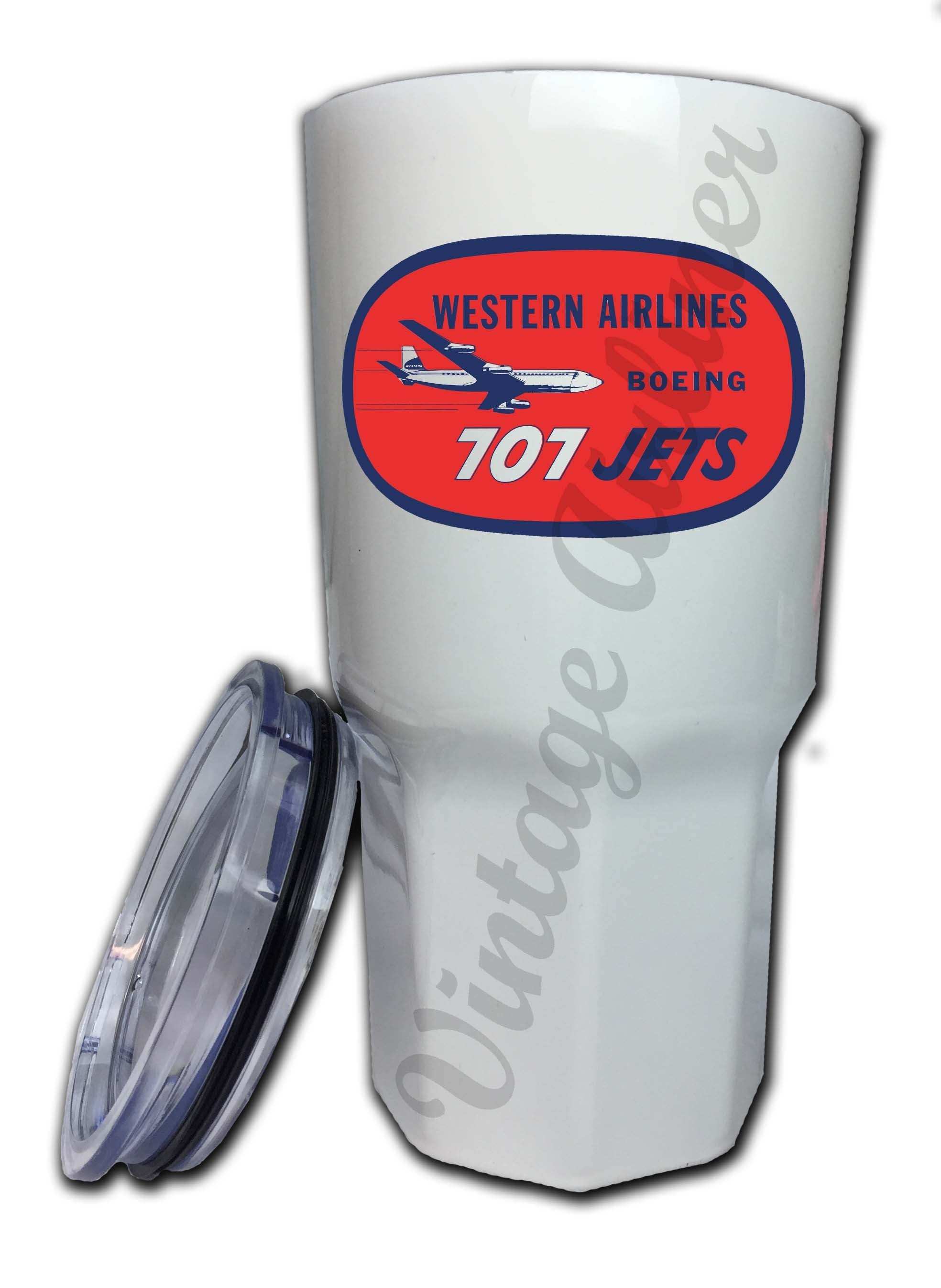 Western Airlines 707 Vintage Bag Sticker Tumbler