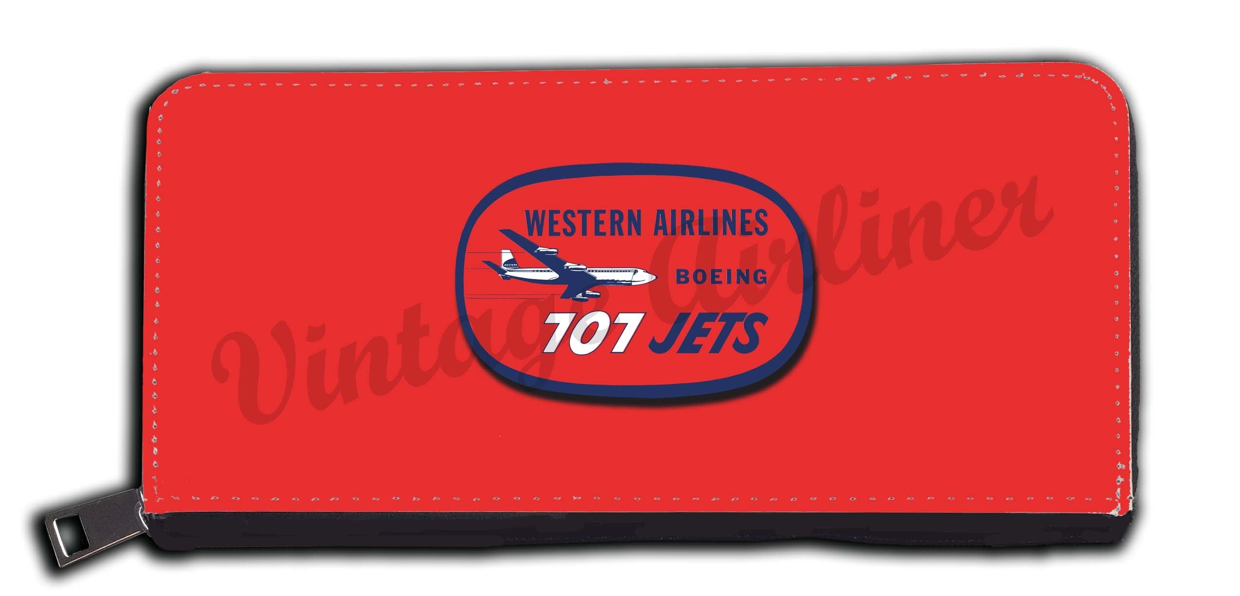 Western Airlines Vintage 707 Bag Sticker Wallet