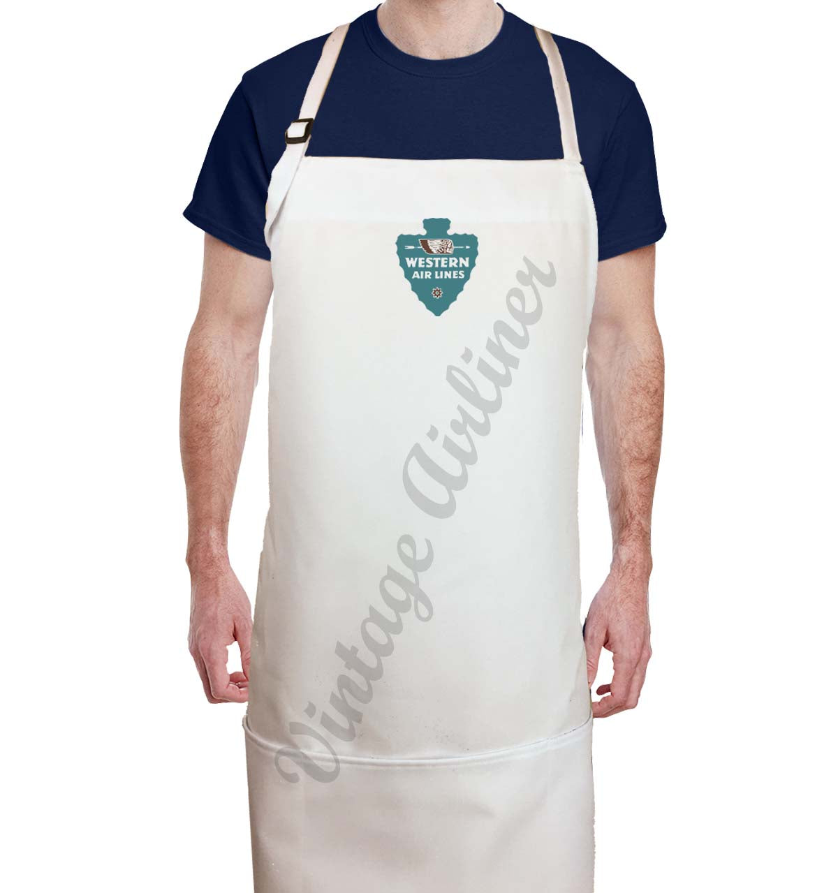Western Airlines Vintage 1940's Bag Sticker Apron