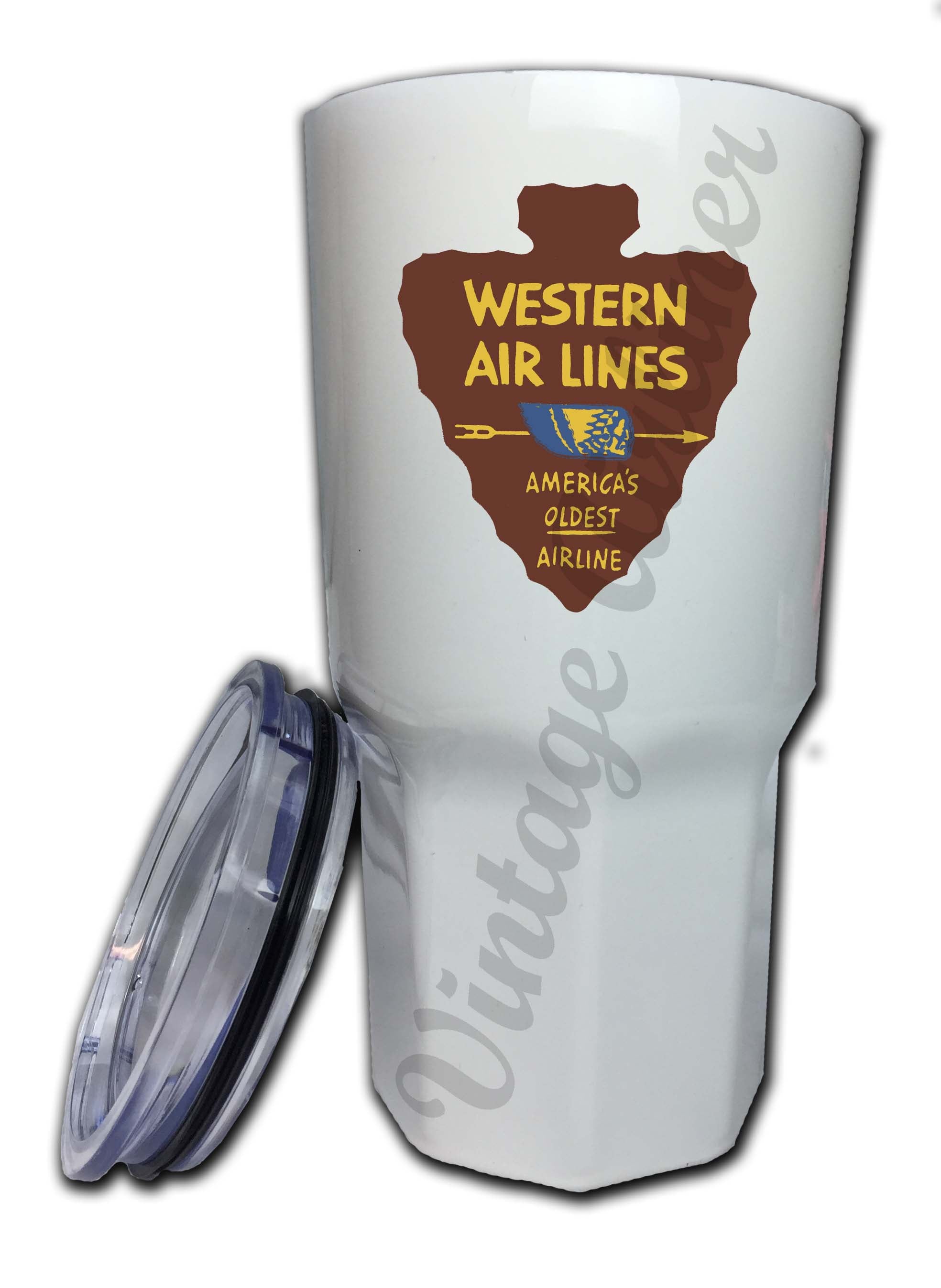 Western Airlines Oldest Airline Bag Sticker Tumbler