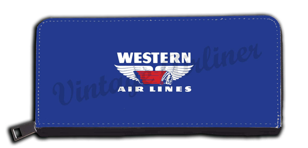 Western Airlines Vintage 1950's Bag Sticker Wallet