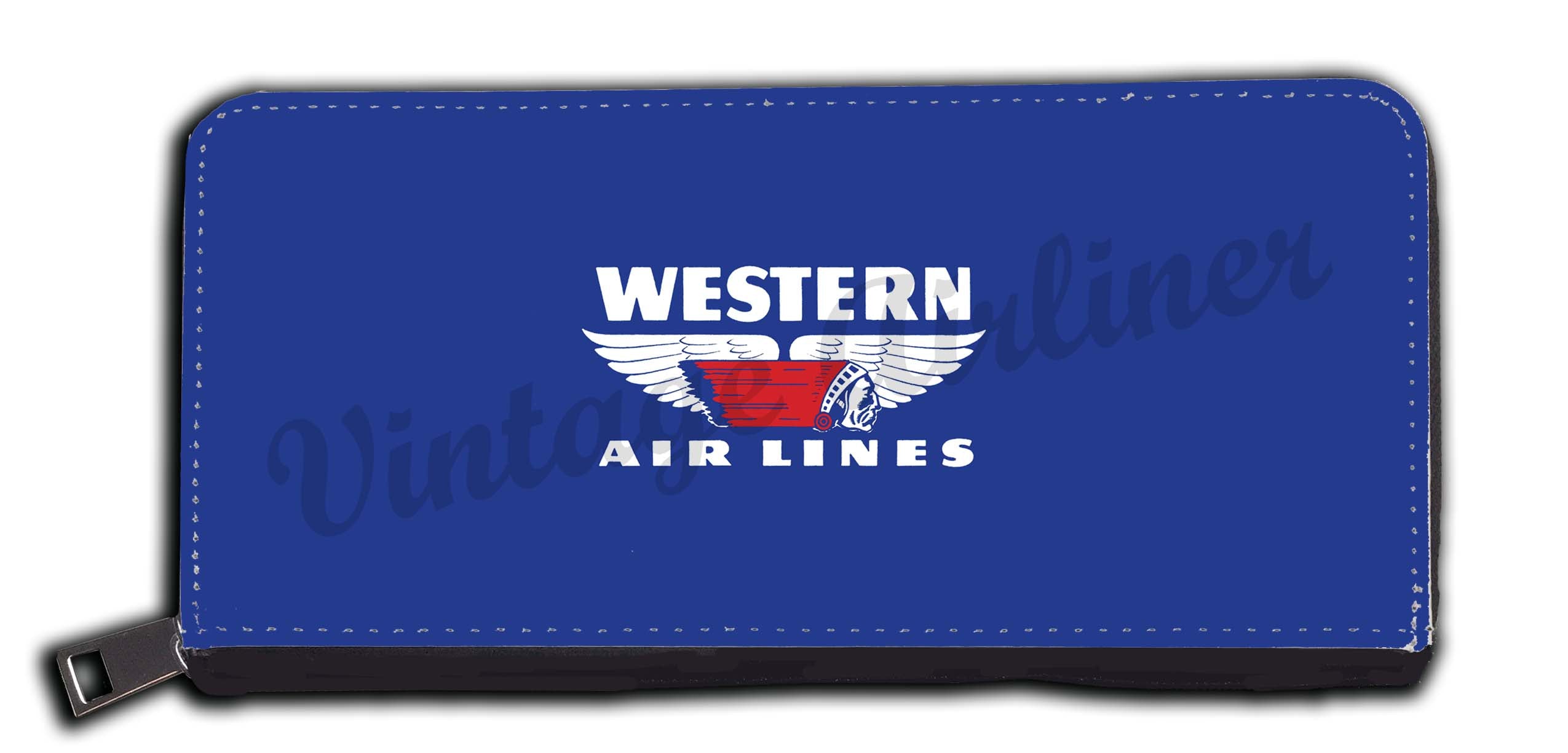 Western Airlines Vintage 1950's Bag Sticker Wallet