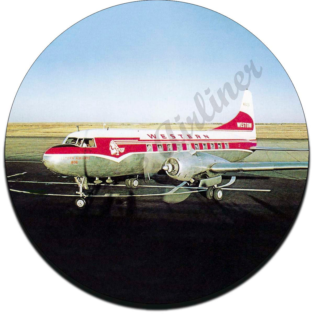 Western Airlines Sandstone Coaster