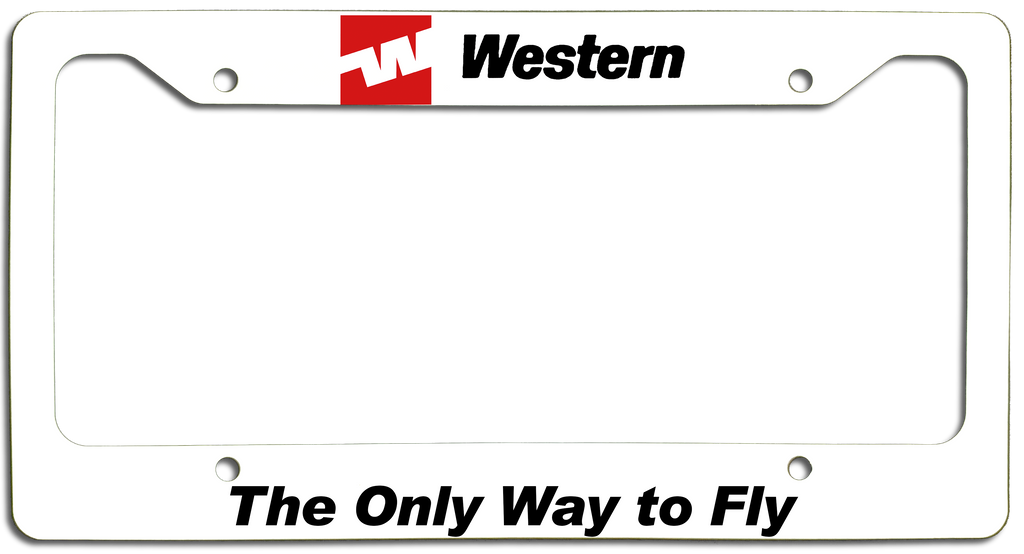 Western Airlines - The Only Way to Fly - License Plate Frame