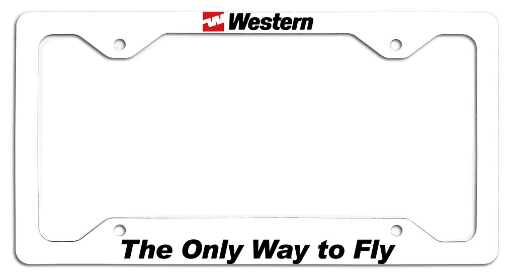 Western Airlines - The Only Way to Fly - License Plate Frame