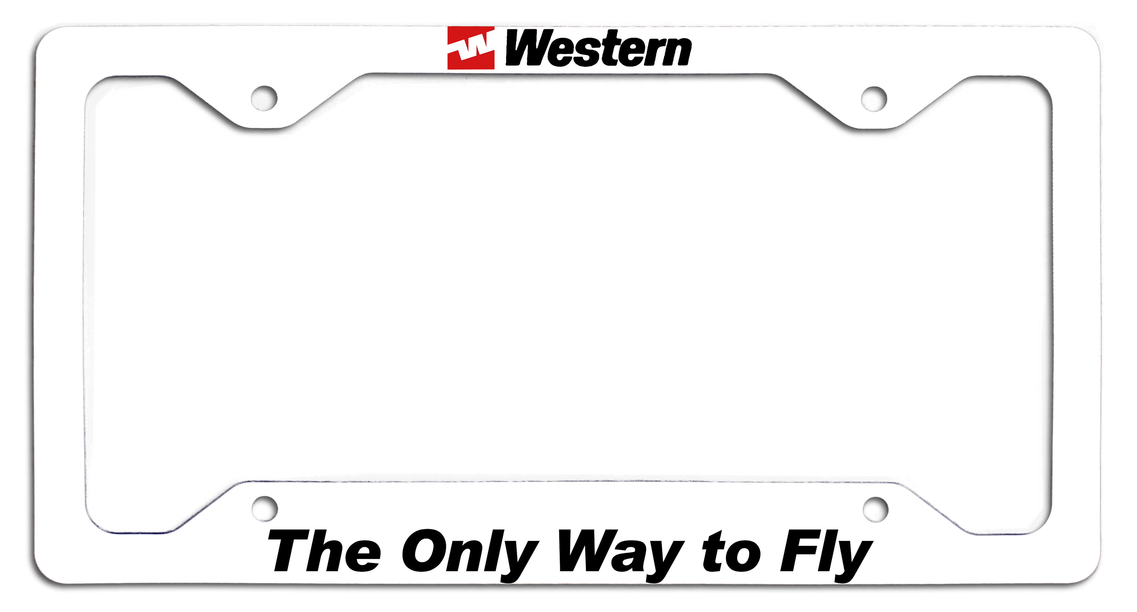 Western Airlines - The Only Way to Fly - License Plate Frame