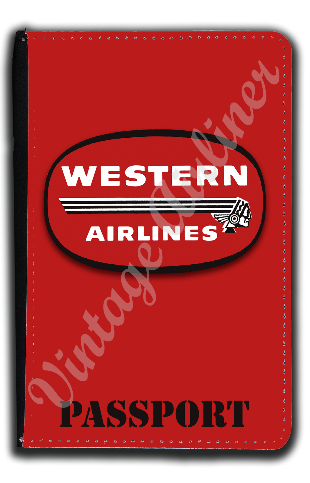 Western Airlines 1950's Vintage Logo Passport Case