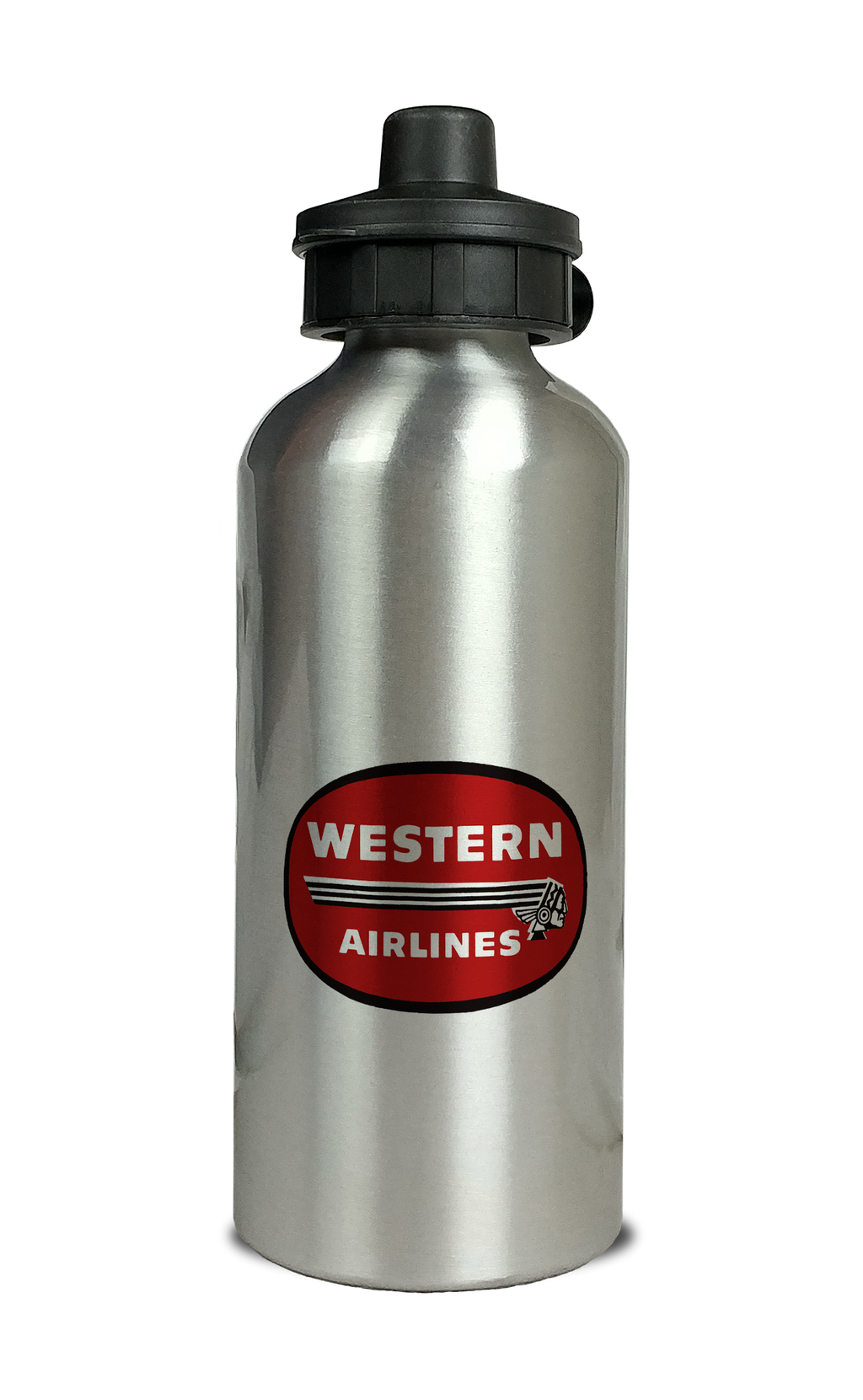 Western Airlines 1950's Vintage Logo Aluminum Water Bottle