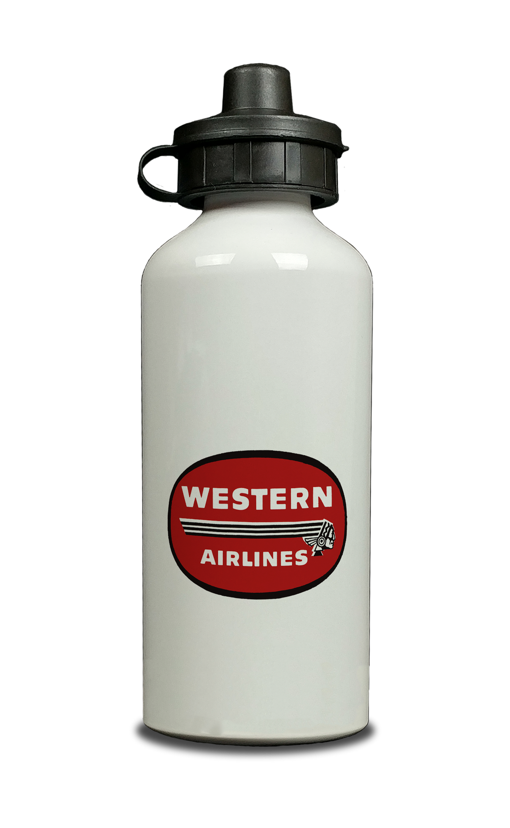 Western Airlines 1950's Vintage Logo Aluminum Water Bottle