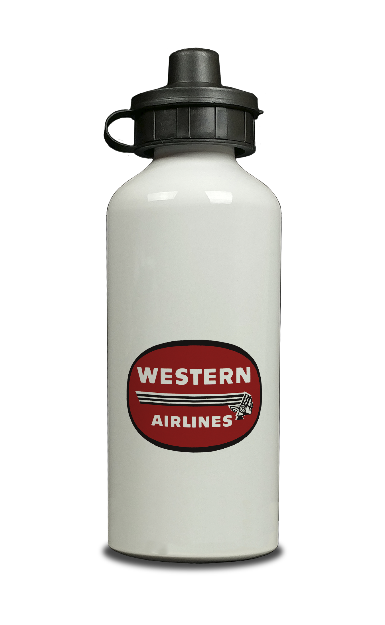 Western Airlines 1950's Vintage Logo Aluminum Water Bottle