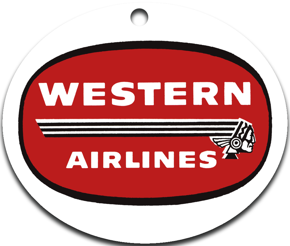 Western Airlines 1950's Vintage Logo Ornaments