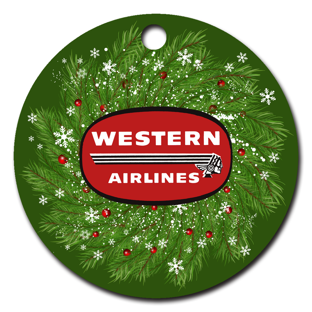 Western Airlines 1950's Vintage Logo Ornaments