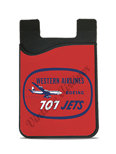 Western Airlines Vintage 707 Bag Sticker Card Caddy