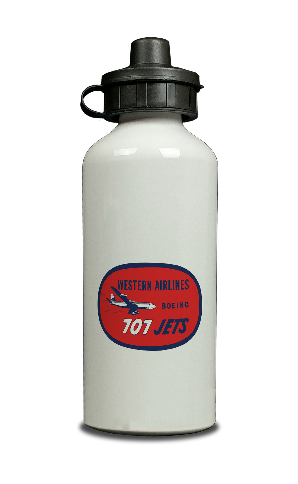 Western Airlines Vintage 707 Aluminum Water Bottle