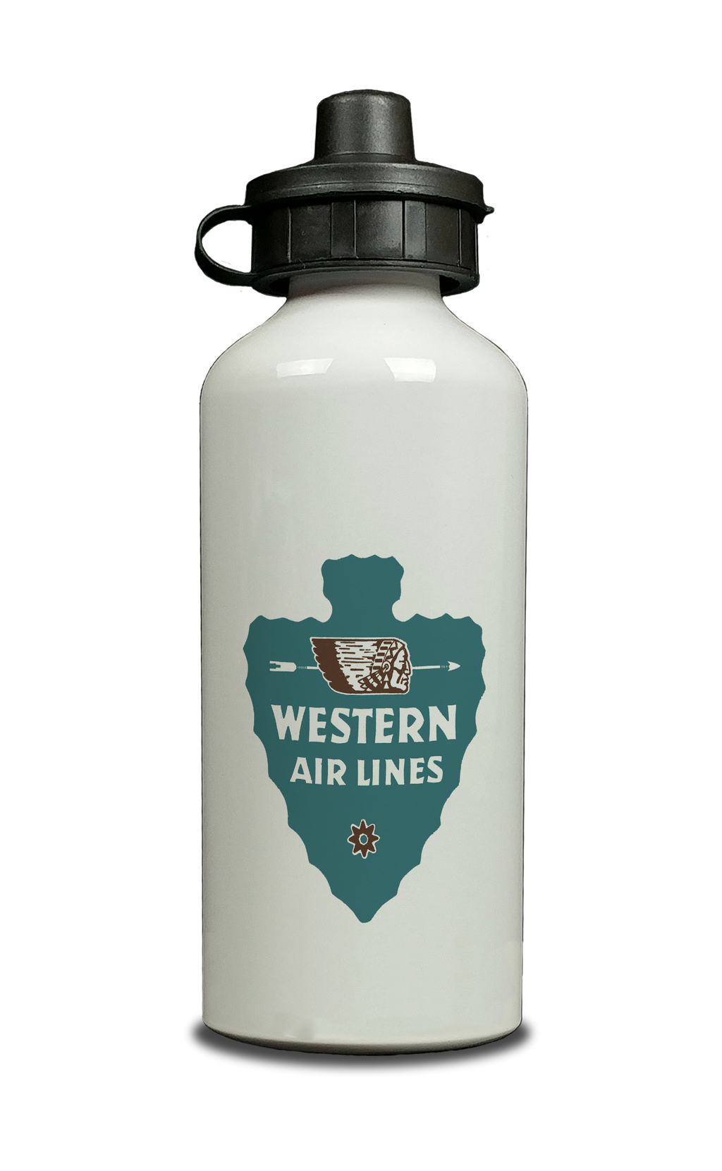 Western Airlines Vintage 1940's Aluminum Water Bottle