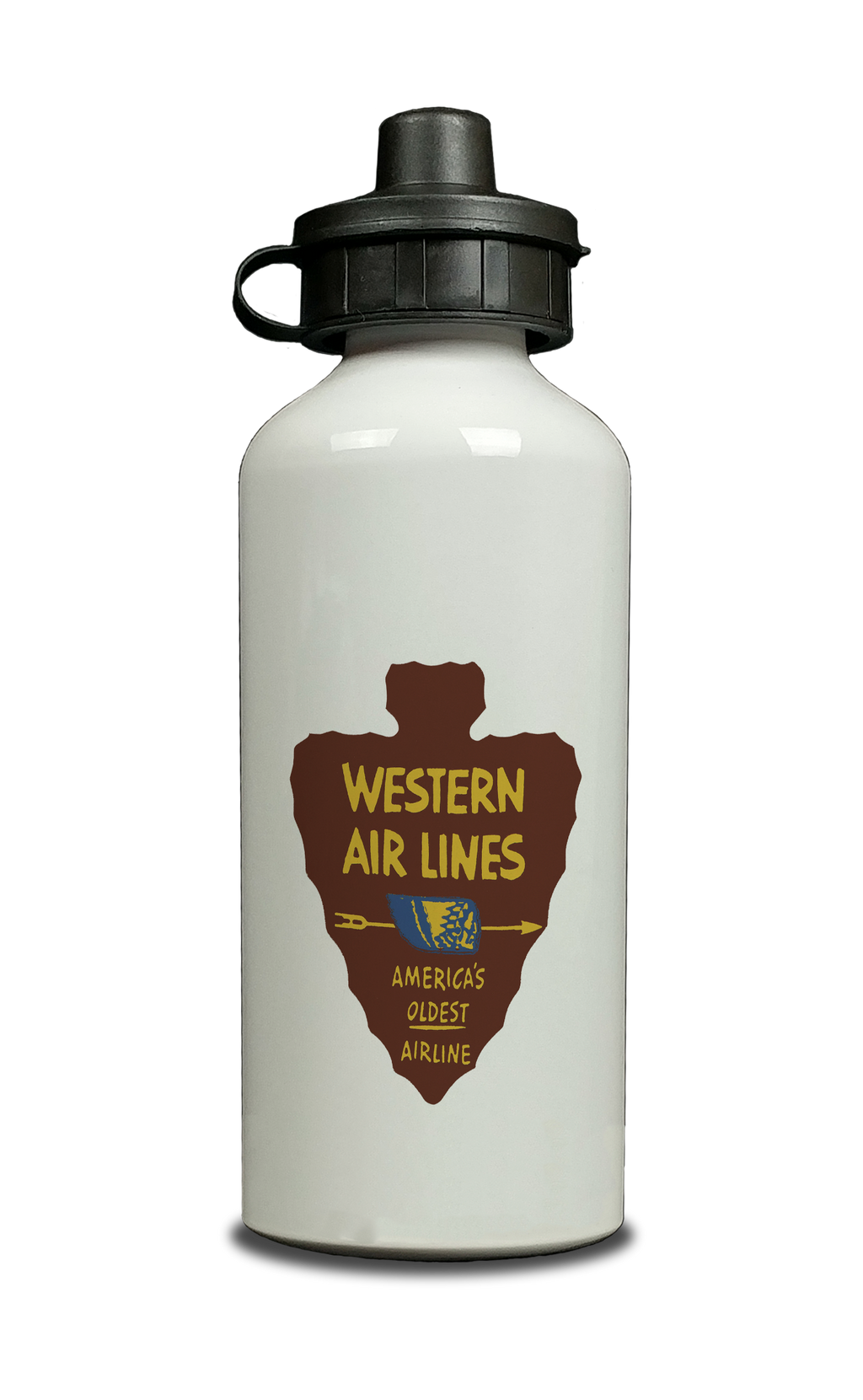 Western Airlines Vintage Oldest Airline Aluminum Water Bottle