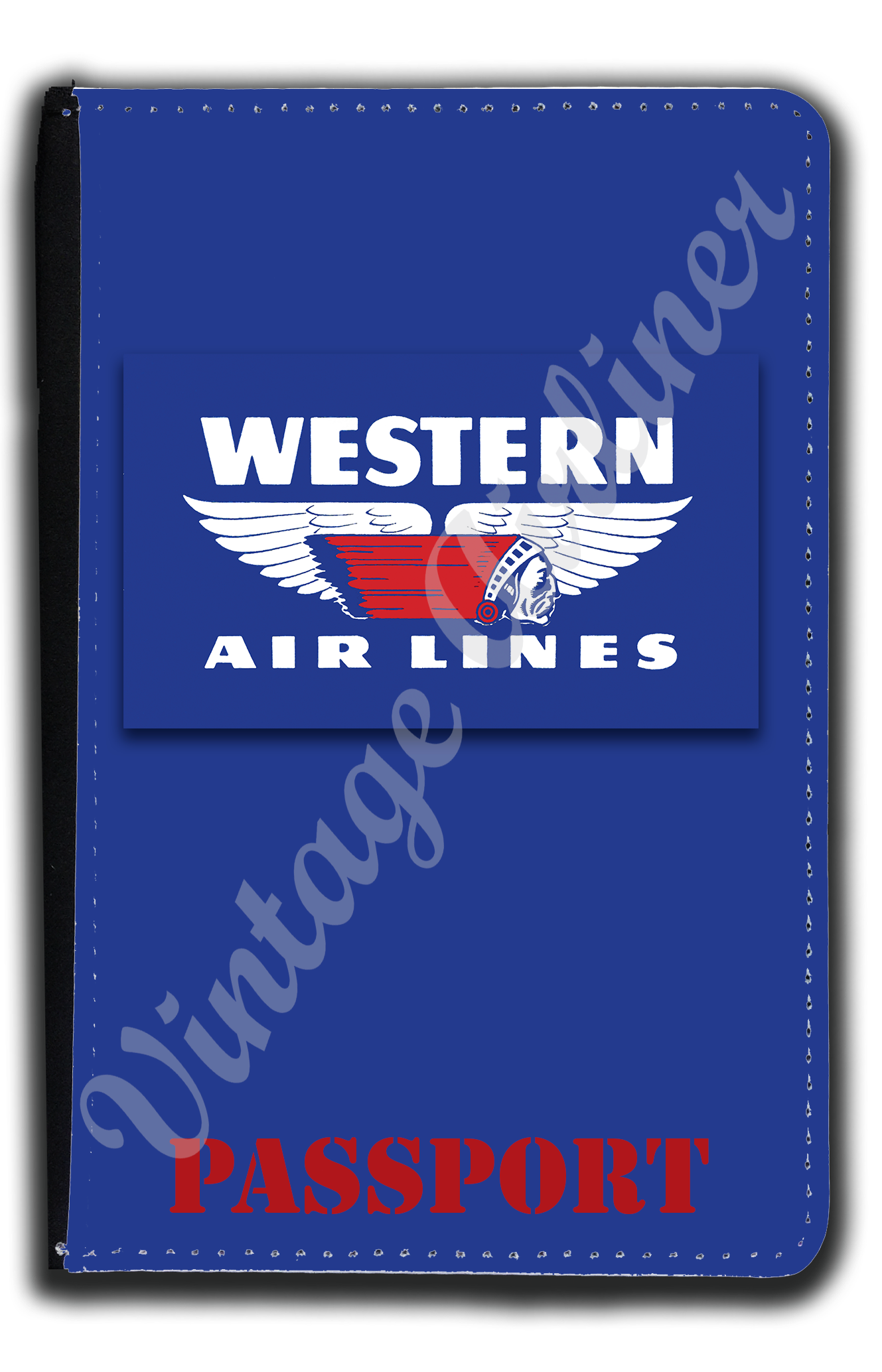 Western Airlines 1950's Logo Passport Case
