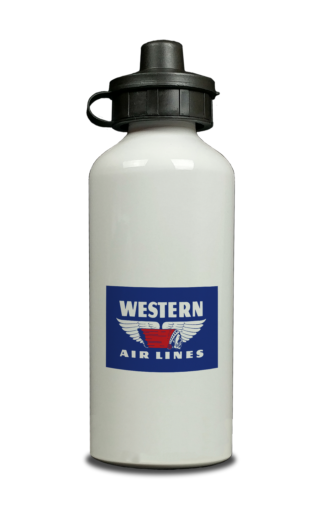 Western Airlines Vintage 1950's Logo Aluminum Water Bottle