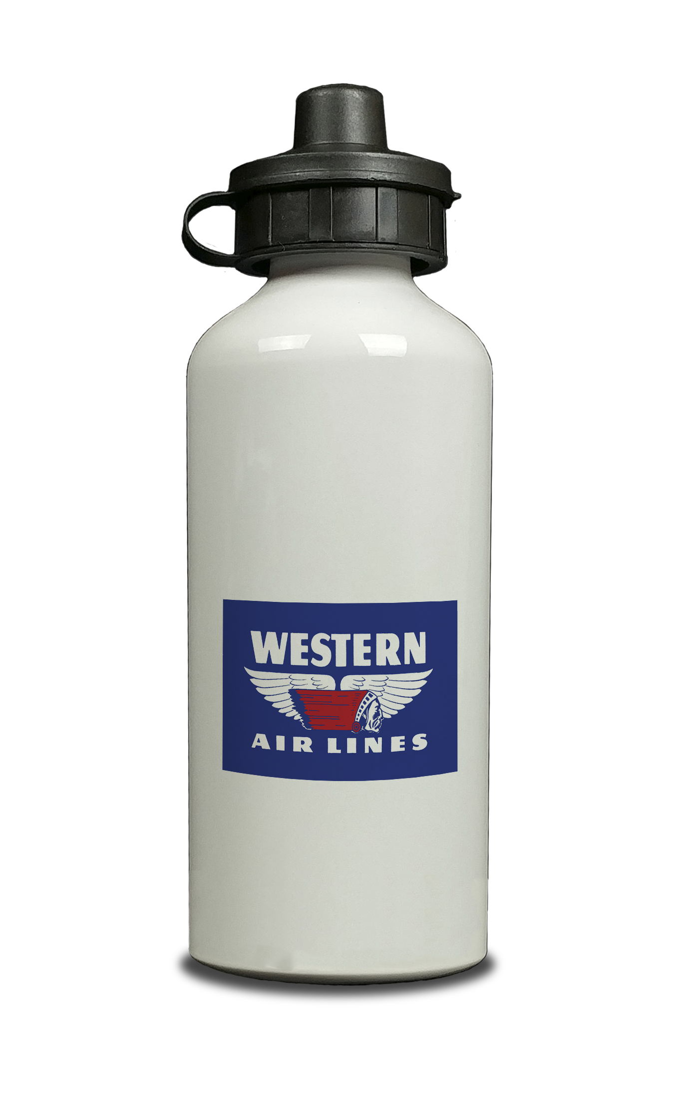 Western Airlines Vintage 1950's Logo Aluminum Water Bottle