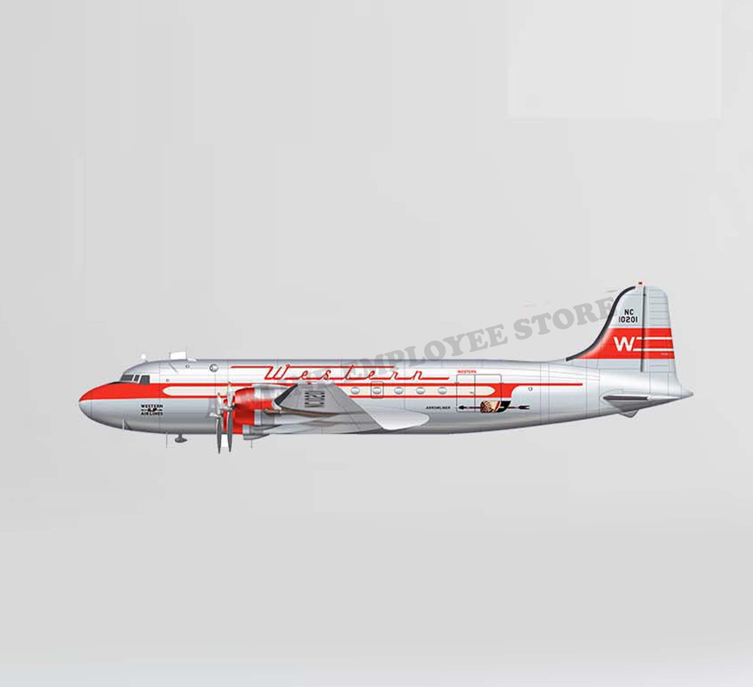 Western Airlines Arrowliner Decal Stickers