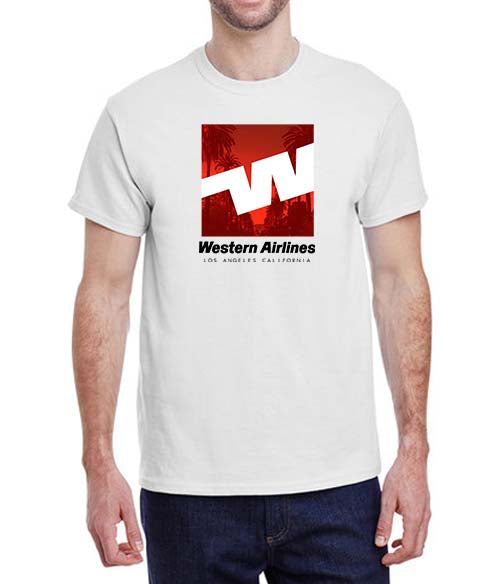 Western Airlines Logo Orgin City View T-Shirt
