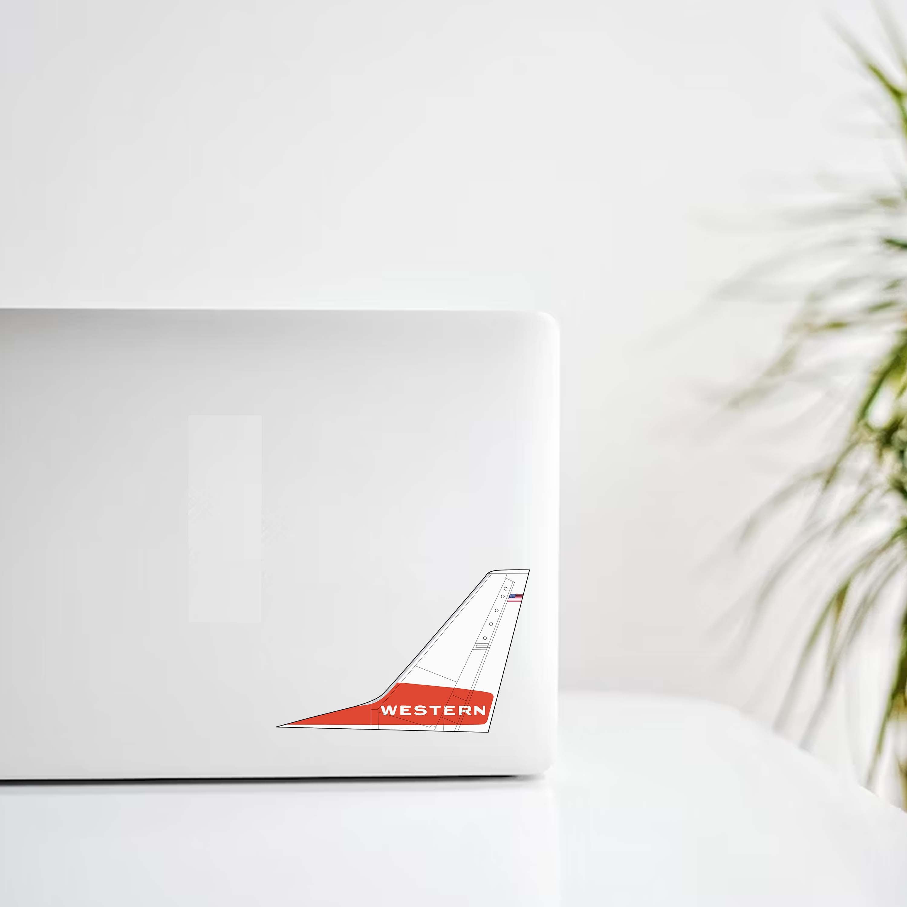 Western Airlines Vintage Tail Decal Stickers