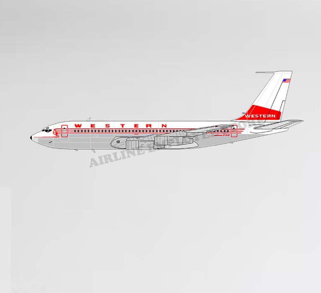 WEastern Air Lines Three Stripe Chieftain Decal Stickers