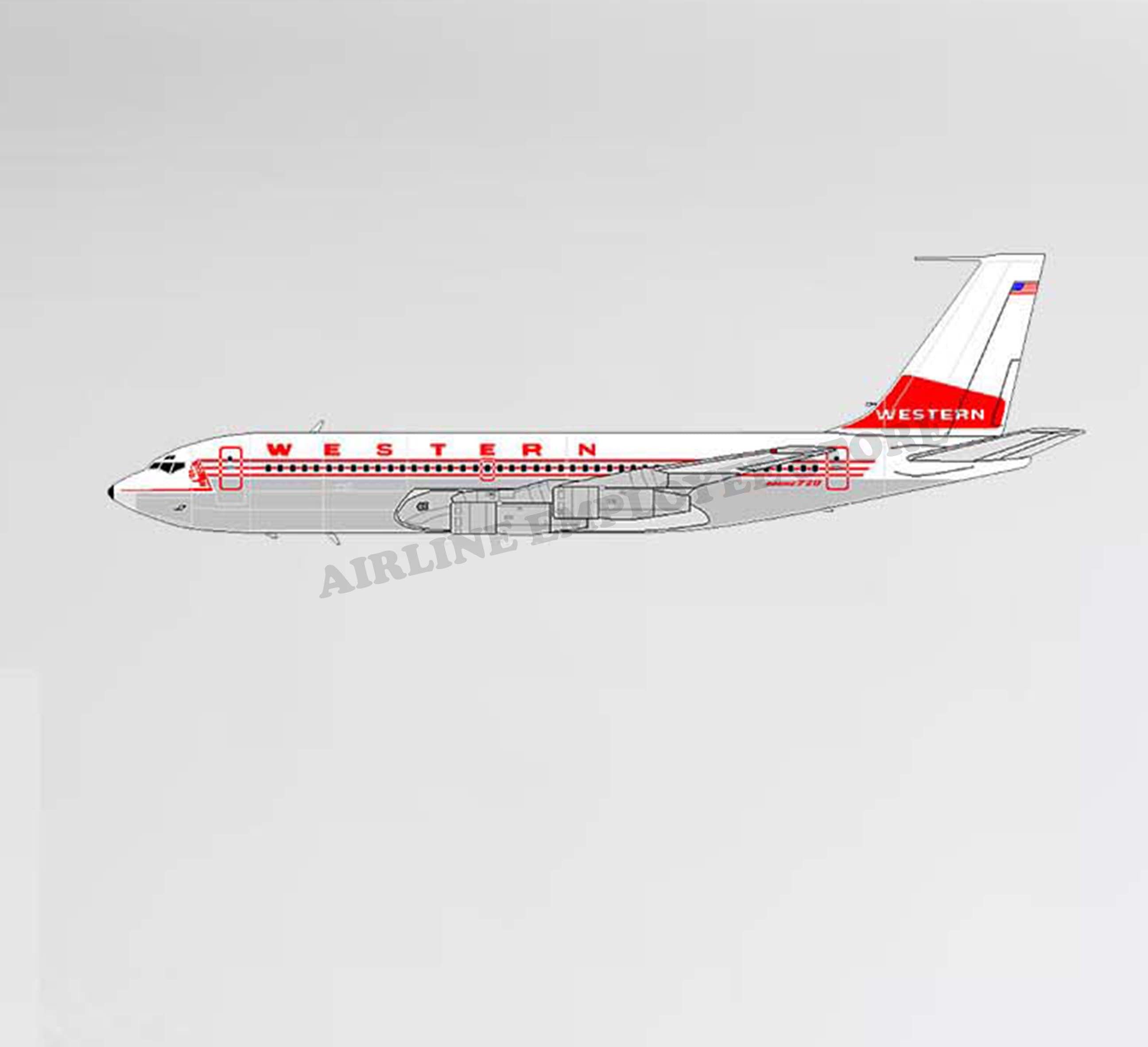 WEastern Air Lines Three Stripe Chieftain Decal Stickers