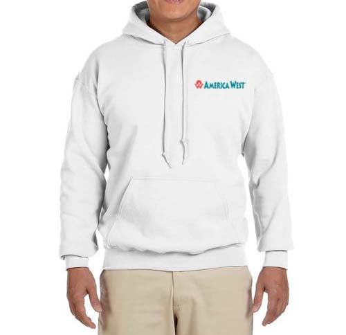 America West First Logo Hooded Sweatshirt Embroidered