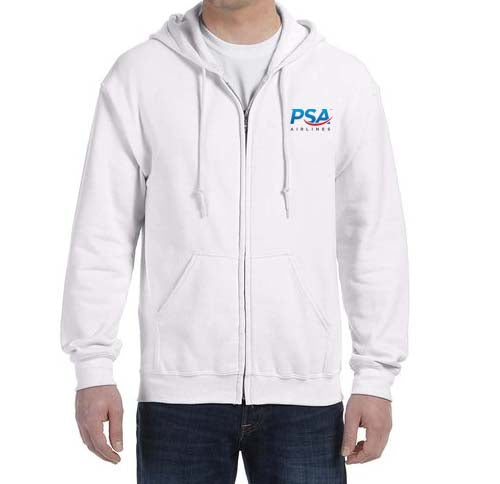 New PSA Logo Zipped Hooded Sweatshirt Embroidered