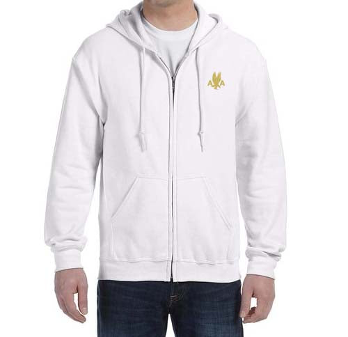 American Airlines 1940's AA Logo Zipped Hooded Sweatshirt Embroidered